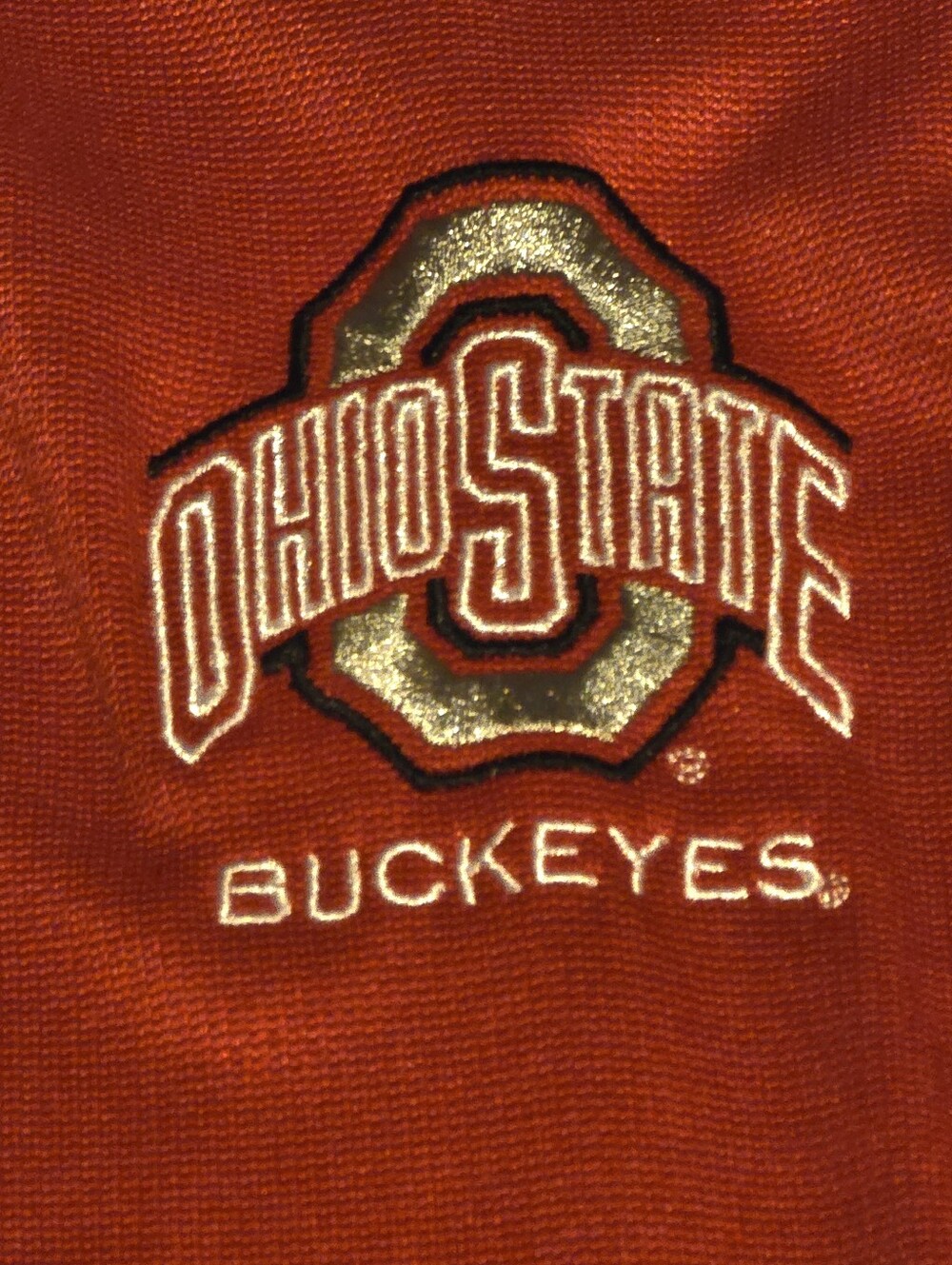 Classic OSU Buckeyes White zippered Jacket. Medium 19 In. Chest